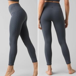 Prana Gray-Blue High-Waisted Leggings